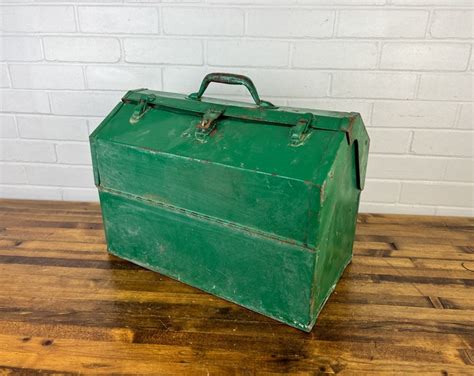 green metal tool box with tray|Amazon.com: Green Toolbox.